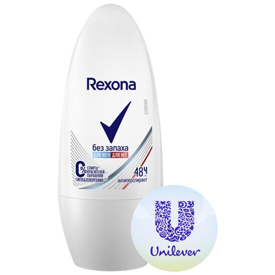 Антиперспирант роликовый REXONA Без запаха, 50 мл