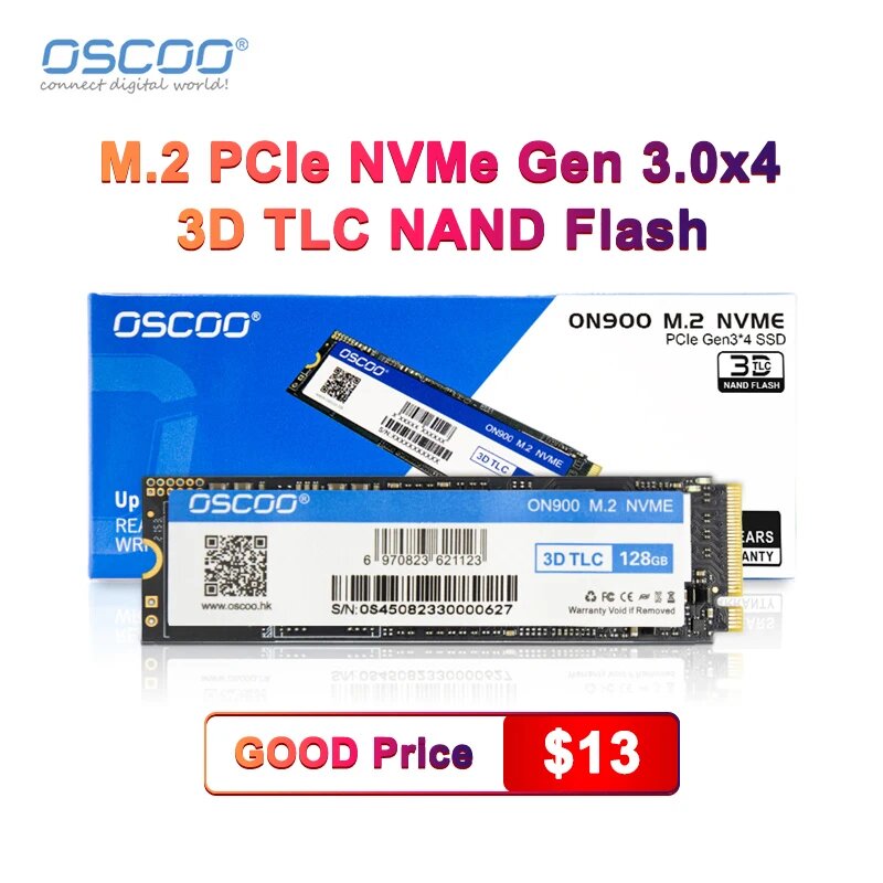 Твердотельный накопитель OSCOO NVMe M2 SSD 1 ТБ, 512 ГБ, 256 ГБ, 128 ГБ, PCI-e 2280x4, жесткий диск HDD SSD M2, внутренний жесткий диск для ноутбука