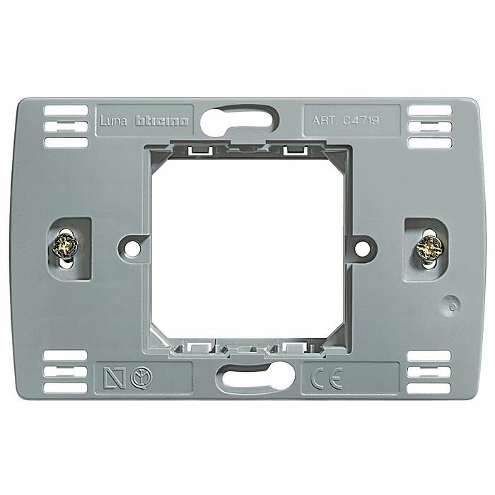 фото Суппорт BTicino 2 модуля для прямоугольной коробки, винты C4719