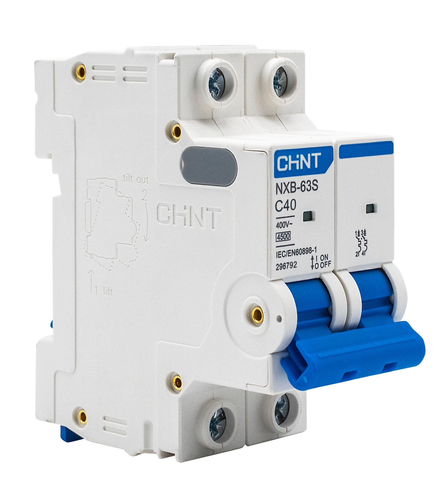 Выключатель автоматический 2п C 40А 4.5кА CHINT - фотография № 3