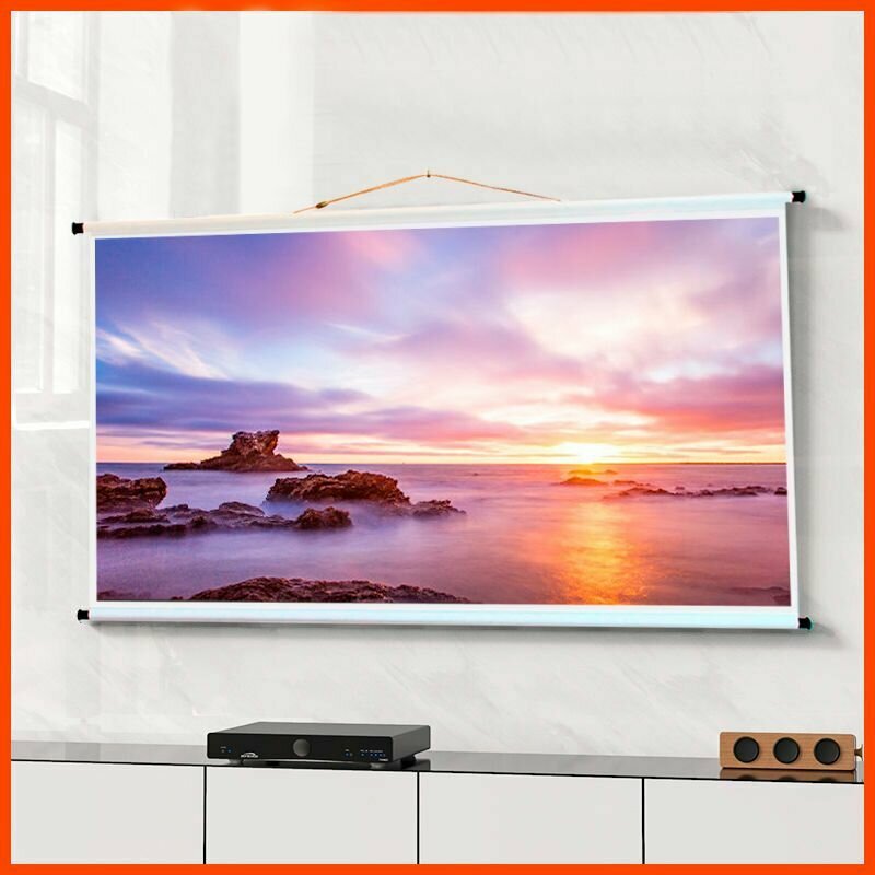 Экран для проектора Лама 320x180 формат 16:9 настенно-потолочный ручной цвет белый 145 дюймов