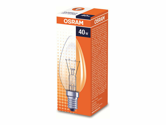 лампа накаливания OSRAM 40Вт E14 2700K 230В свеча С35 прозрачная