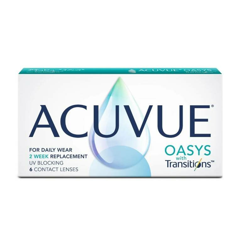 Контактные линзы Acuvue Oasys with Transitions двухнедельные, +4.00/8.4/14.0 6шт.