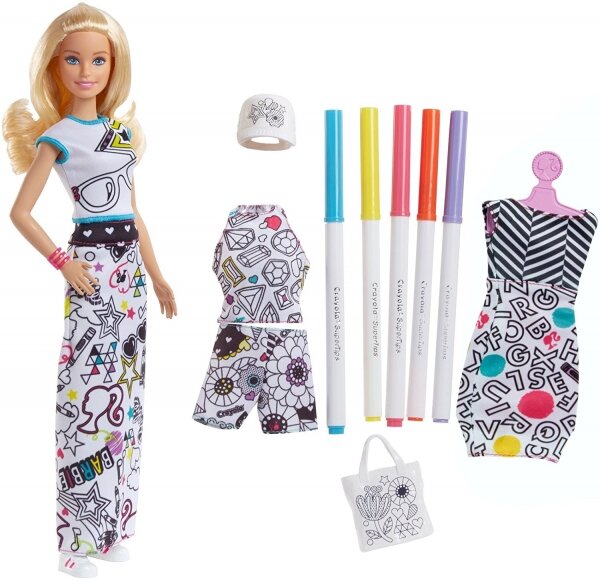 Игровой набор Барби Crayola Одежда-раскраска (Barbie Colour-in Fashion) FPH90 ,Mattel.