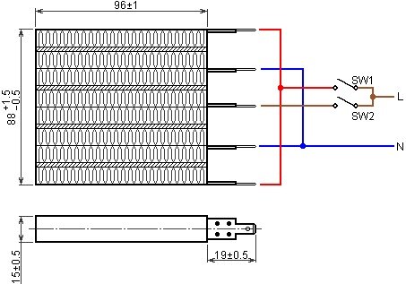 Полупроводниковый нагреватель MZFR-J-1800W-220V