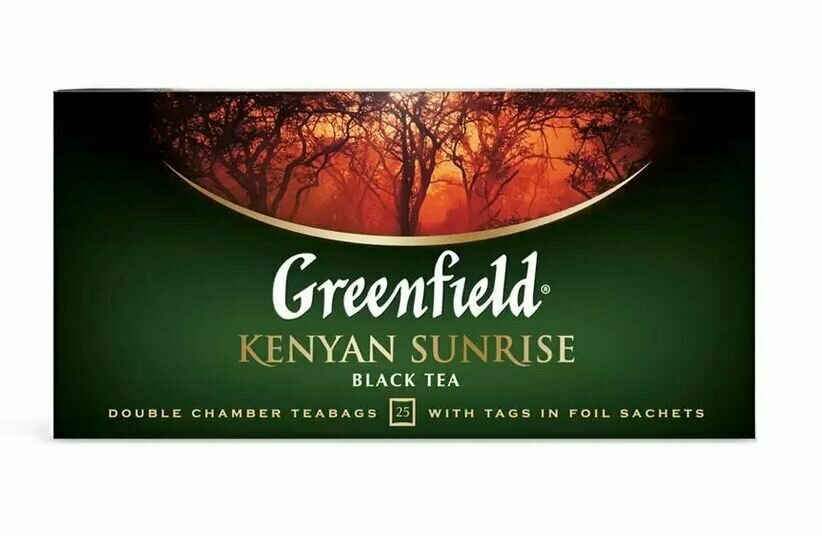 Greenfield чай черный Kenyan Sunrise 25пак - 3 штуки - фотография № 6