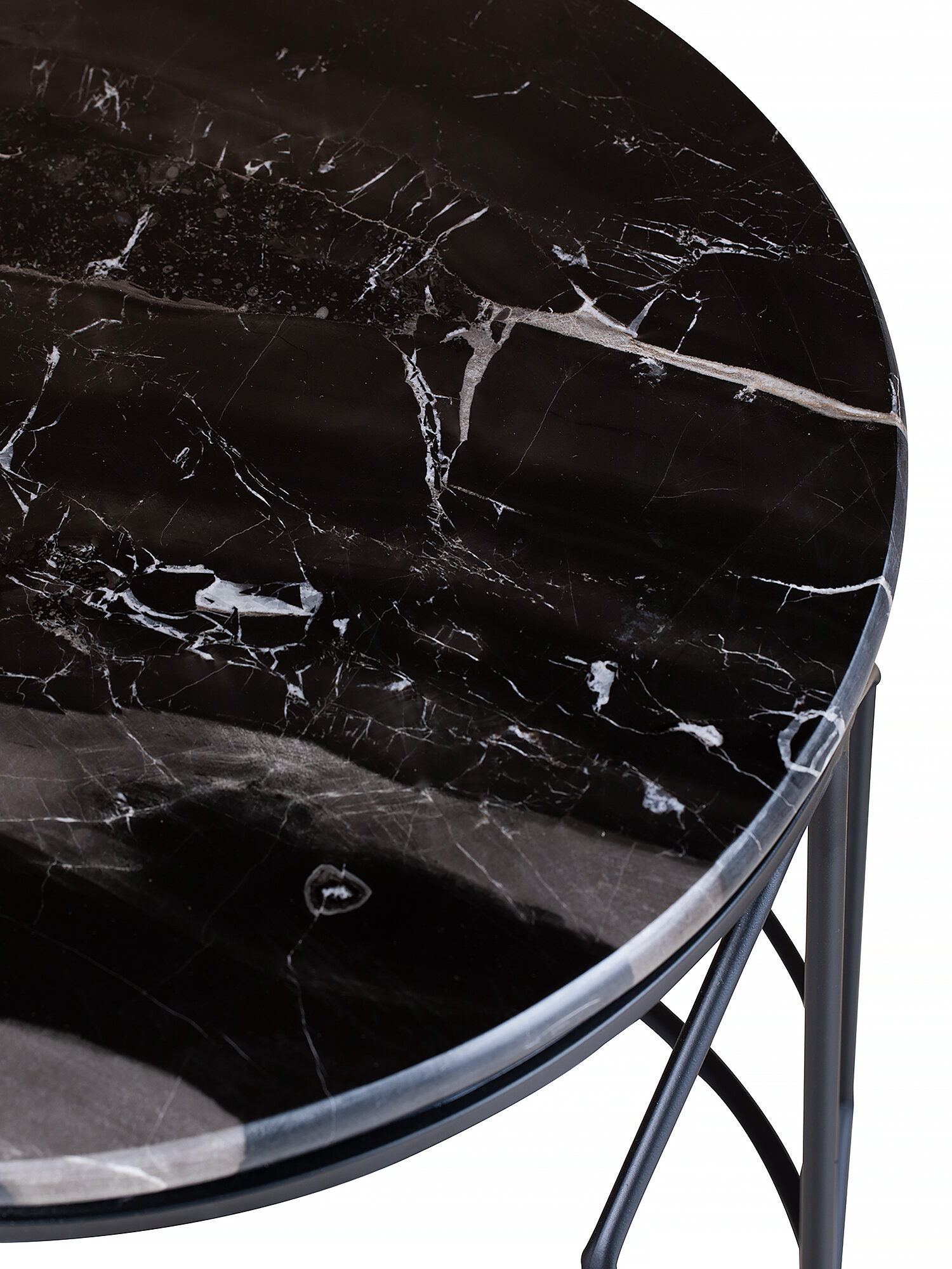 54-260 Столик интерьерный с черным мрамором 43х43х50см, Glasar - фотография № 3
