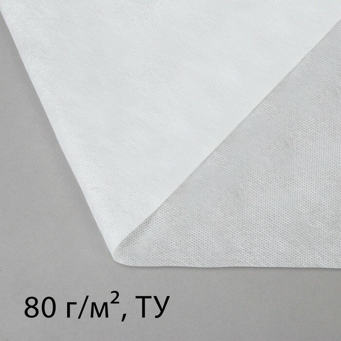 Материал укрывной, 10 × 1,6 м, плотность 80 г/м², с УФ - стабилизатором, белый, Greengo, Эконом 20% - фотография № 1