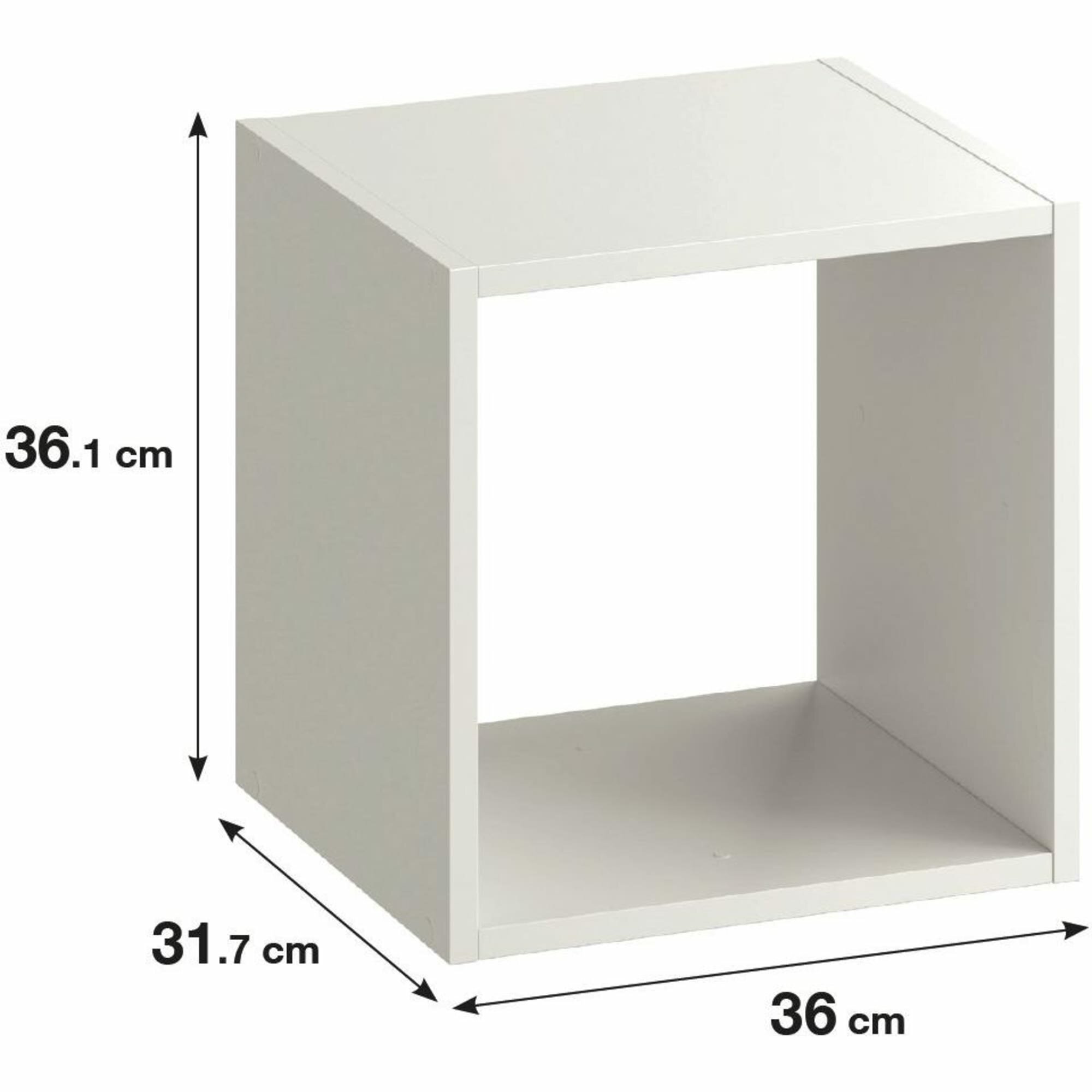 Стеллаж SPACEO KUB 1 секция 36x36x31.7 см ЛДСП цвет белый