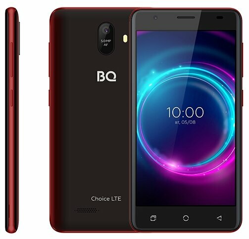 Смартфон BQ 5046L Choice LTE Wine Red. MT 6739WA, 4, 1.5 Ghz, Android Q Go, 2 GB, 16 GB, 2G GSM 850/
