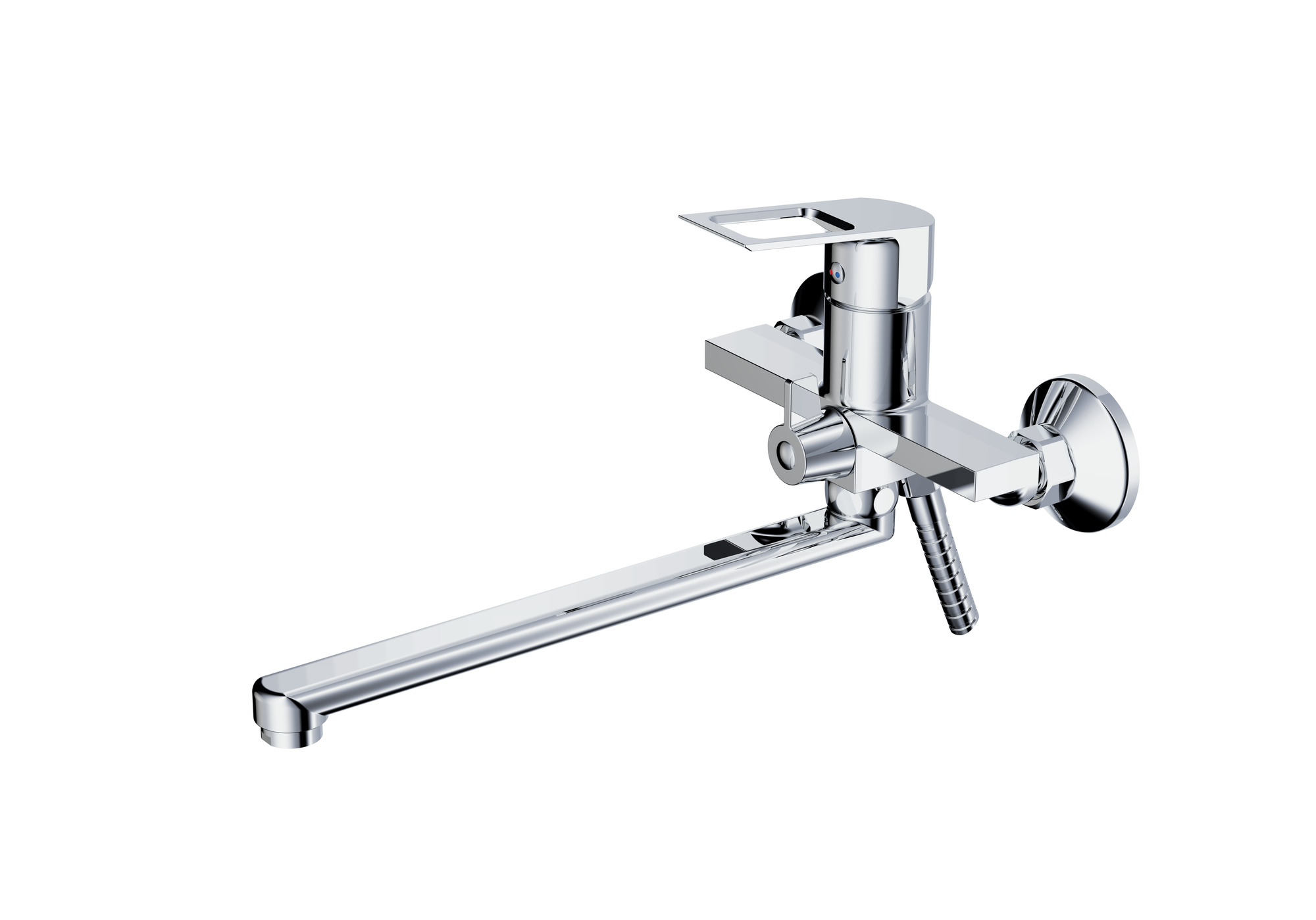 фото Смеситель для ванны с длинным изливом VODA Magnifico хром