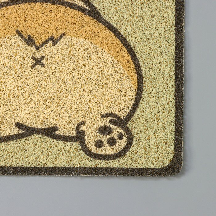 Доляна Коврик придверный «Корги», 40×60 см, цвет жёлтый - фотография № 4