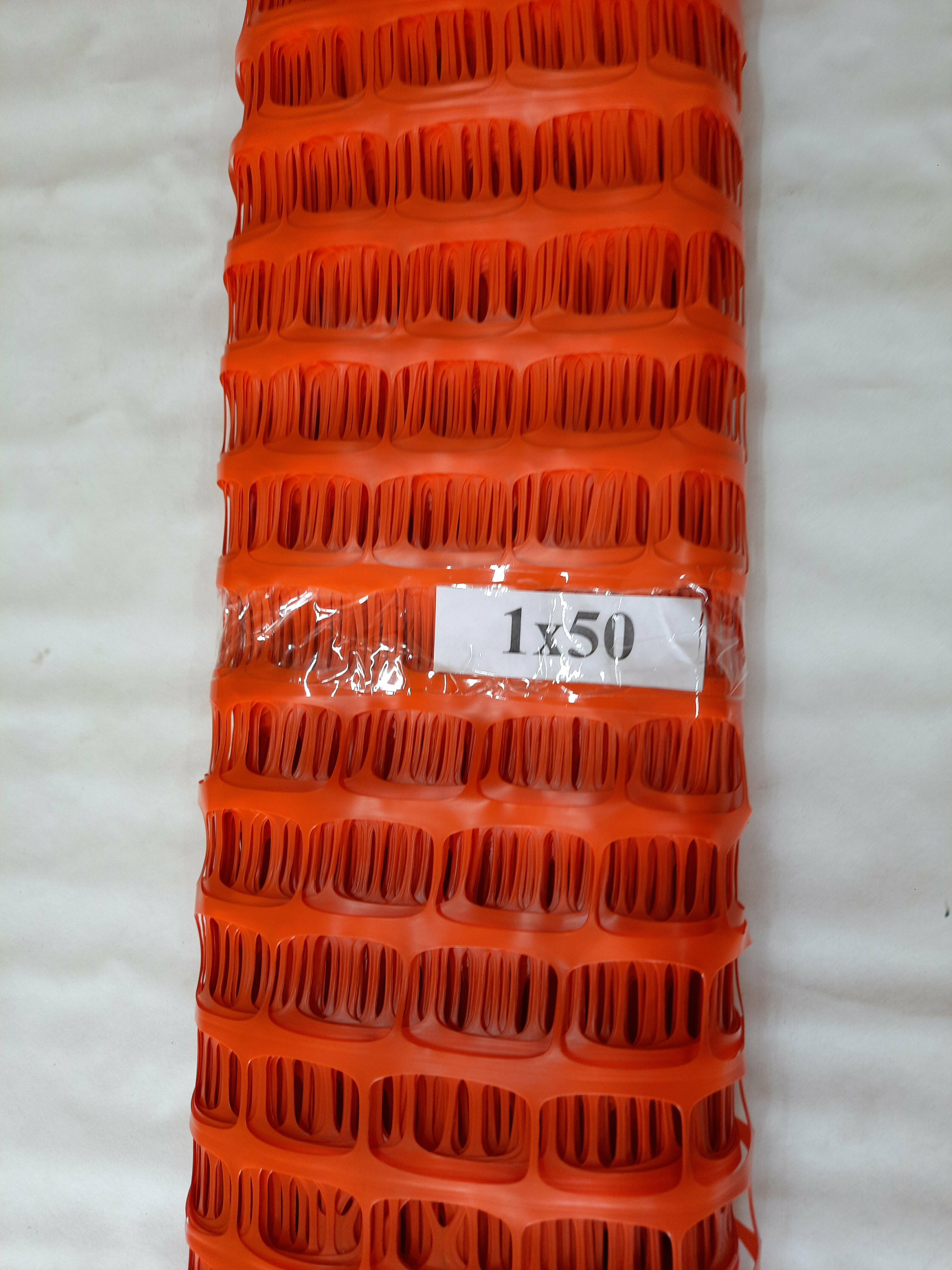 Аварийное ограждение оранжевая сетка из пластика с ячейкой 35х55 размер 1х50 м - фотография № 3