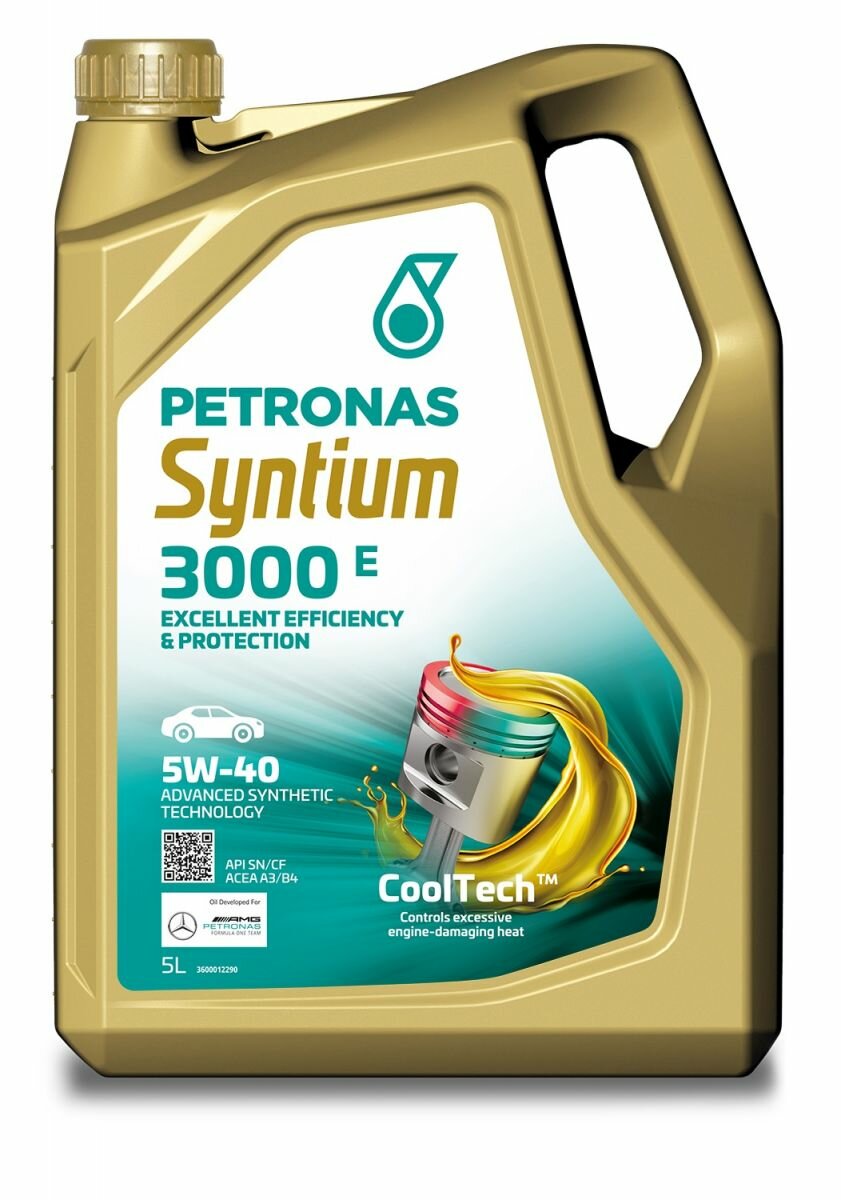 Синтетическое моторное масло Petronas Syntium 3000 E 5W40, 5 л