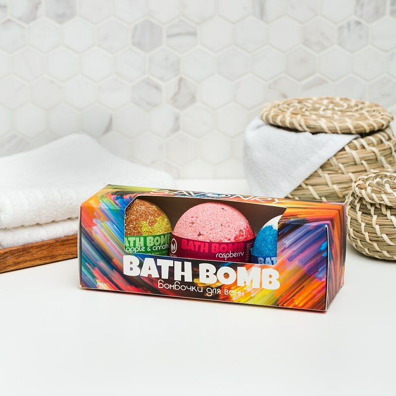 Набор бурлящих шариков "bath bomb" SAVONRY