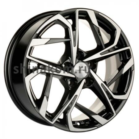  7*17 5*108 ET40 60,1 Khomen Wheels KHW1716 Black-FP (Chery Tiggo/Tiggo 7 Pro)