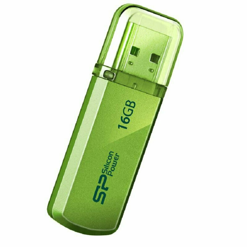 Флеш-память Silicon Power Helios 101 16GB USB 2.0, зеленый, алюминий, 1594866