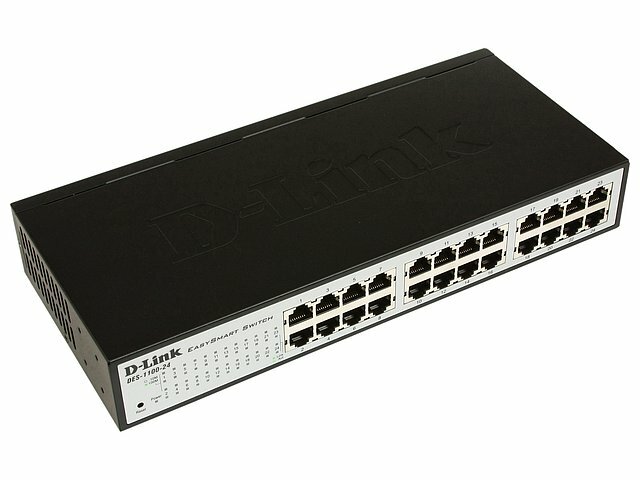 Коммутатор D-Link Коммутатор 1U 19 RM D-Link DES-1100-24/A2A 24 порта 100Мбит/сек., управляемый (oem)