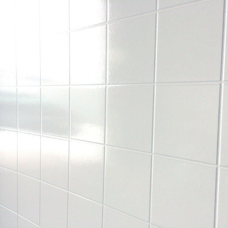 Панель стеновая МДФ 1220х2440 мм влагостойкая, белоснежный кафель 10х10 см 2,98 м2 - фотография № 2