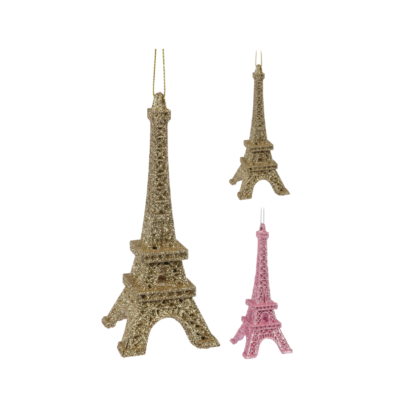 фото Подвесная декорация Home Collection Pink New Year Эйфелева Башня 75х75х165 мм 1 шт