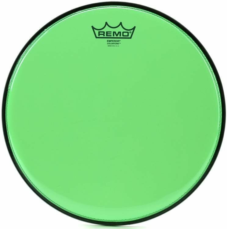 REMO BE-0312-CT-GN Emperor Colortone Green Drumhead 12 цветной двухслойный прозрачный пластик з