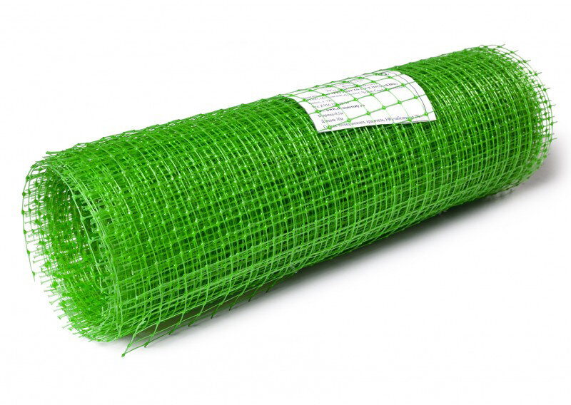 Высокопрочная садовая сетка-решетка в рулоне 0.5х10 м (5 м2) ячейка 20х20 мм 100 г/м2 зеленая