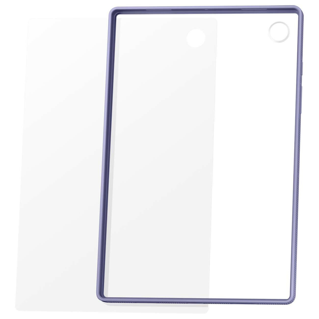 Чехол Samsung Galaxy Tab A8 Clear Edge Cover Transparent-Purple Frame EF-QX200TVEGRU - фото №3