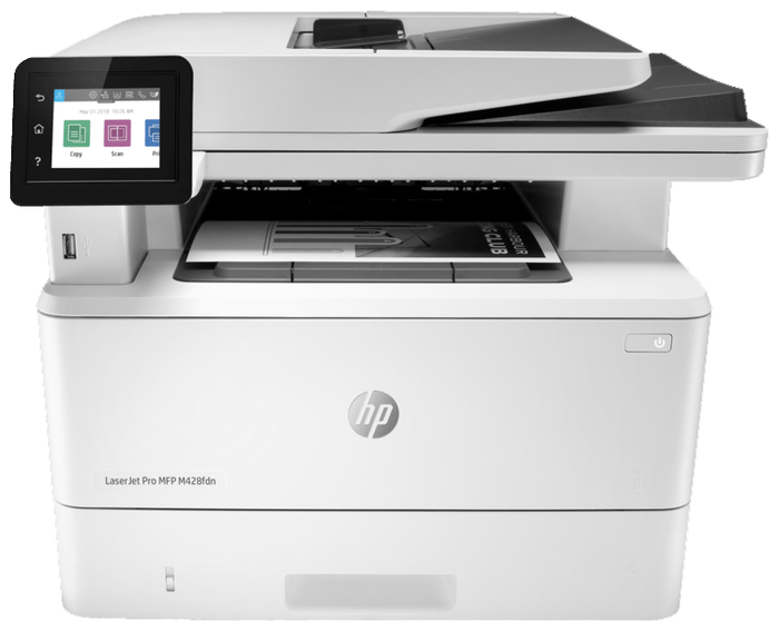 HP Многофункциональное устройство HP LaserJet Pro MFP M428fdn A4, лазерный, принтер + сканер + копир + факс, ЖК, бело-черный (USB2.0, LAN)