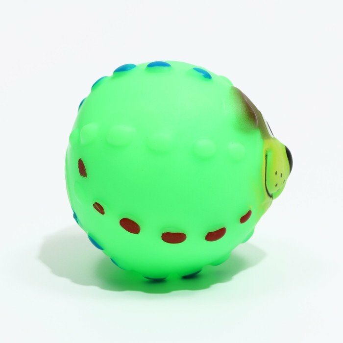 Игрушка пищащая "Мяч Джим"для собак, 6 см, зелёная (комплект из 15 шт) - фотография № 3