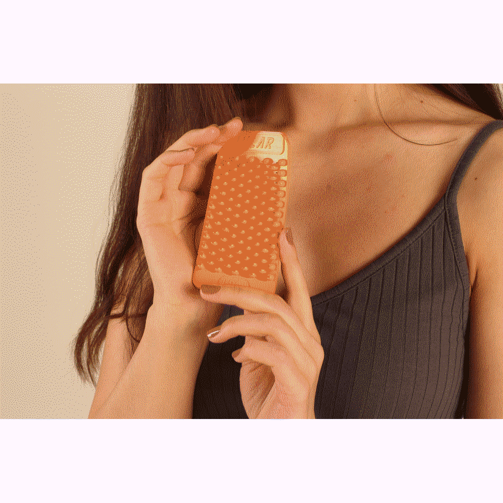 Аппликатор Кузнецова с металлическими иглами ивлар акус, размер 120х60 мм, цвет оранжевый, шаг игл 7.5 мм - фотография № 1