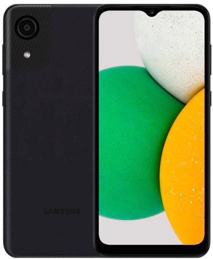 Cмартфон Samsung SM-A032F Galaxy A03 Core 32Gb 2Gb черный моноблок 3G 4G 2Sim 6.5" 720x1600 Android 11 Go edition 8Mpix 802.11 b/g/n GPS GSM900/1800 GSM1900 TouchSc microSD max512Gb