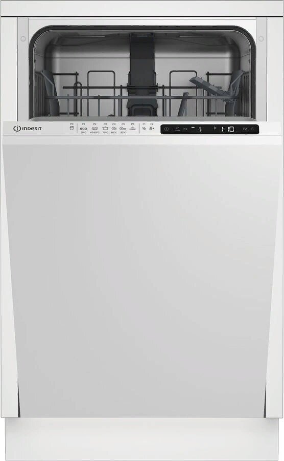 Встраиваемая посудомоечная машина Indesit DIS 1C69 B, узкая, ширина 44.8см, полновстраиваемая, загрузка 10 комплектов