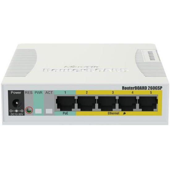 Коммутатор Mikrotik 5PORT 1000M 1SFP CSS106-1G-4P-1S