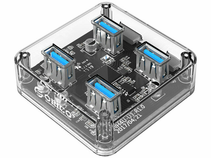 Хаб USB Orico MH4U-U3 Transparent