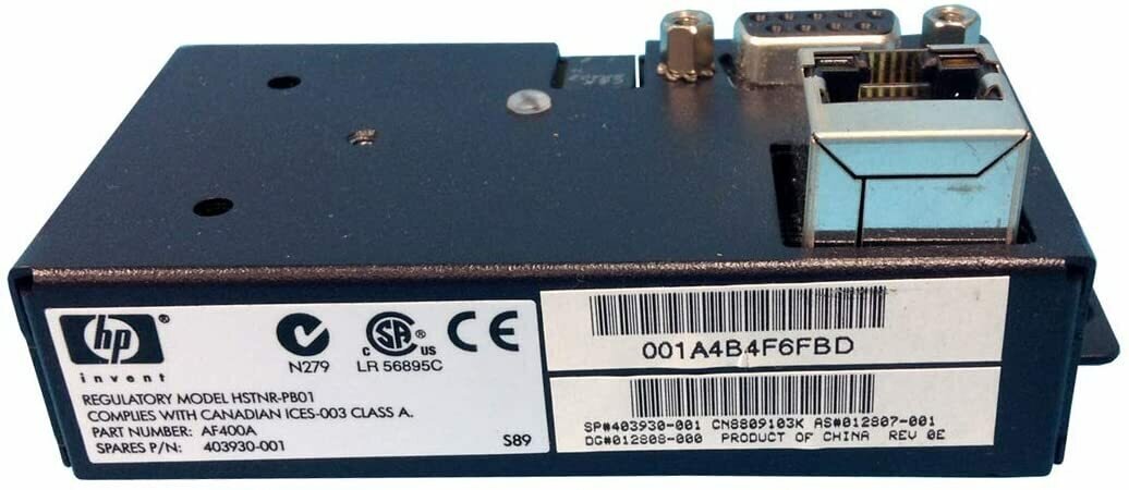 Плата HP для удалённого управления PDU Management Module For UPS R8000/3 R12000/3 RP36000/3 AF400A 403930-001 HSTNR-PB01