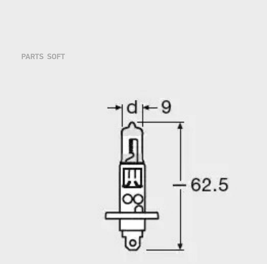 OSRAM 64150NBU-01B Лампа H1 - 55W (P14,5s) Original 12V(бл.1) блистер (1шт) OSRAM