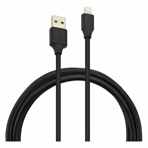 Кабель Buro Lightning (m) - USB (m), 0.8м, черный [bhp lightning 0.8]