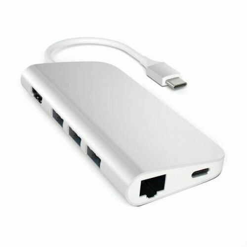 Концентратор Satechi Aluminum Multi-Port Adapter 4K ST-TCMAS интерфейс USB-C. Порты: USB Type-C, 3хU