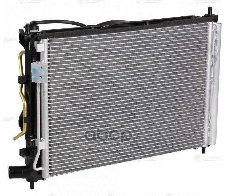 Блок охлаждения (радиатор+конденсор+вентилятор) для автомобилей Solaris (10-)/Kia Rio (10-) 6AT LRK 081V4 LUZAR