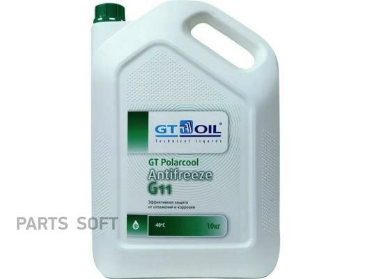 GT OIL 1950032214021 Антифриз GT Polarcool G11 зеленый, 10 кг