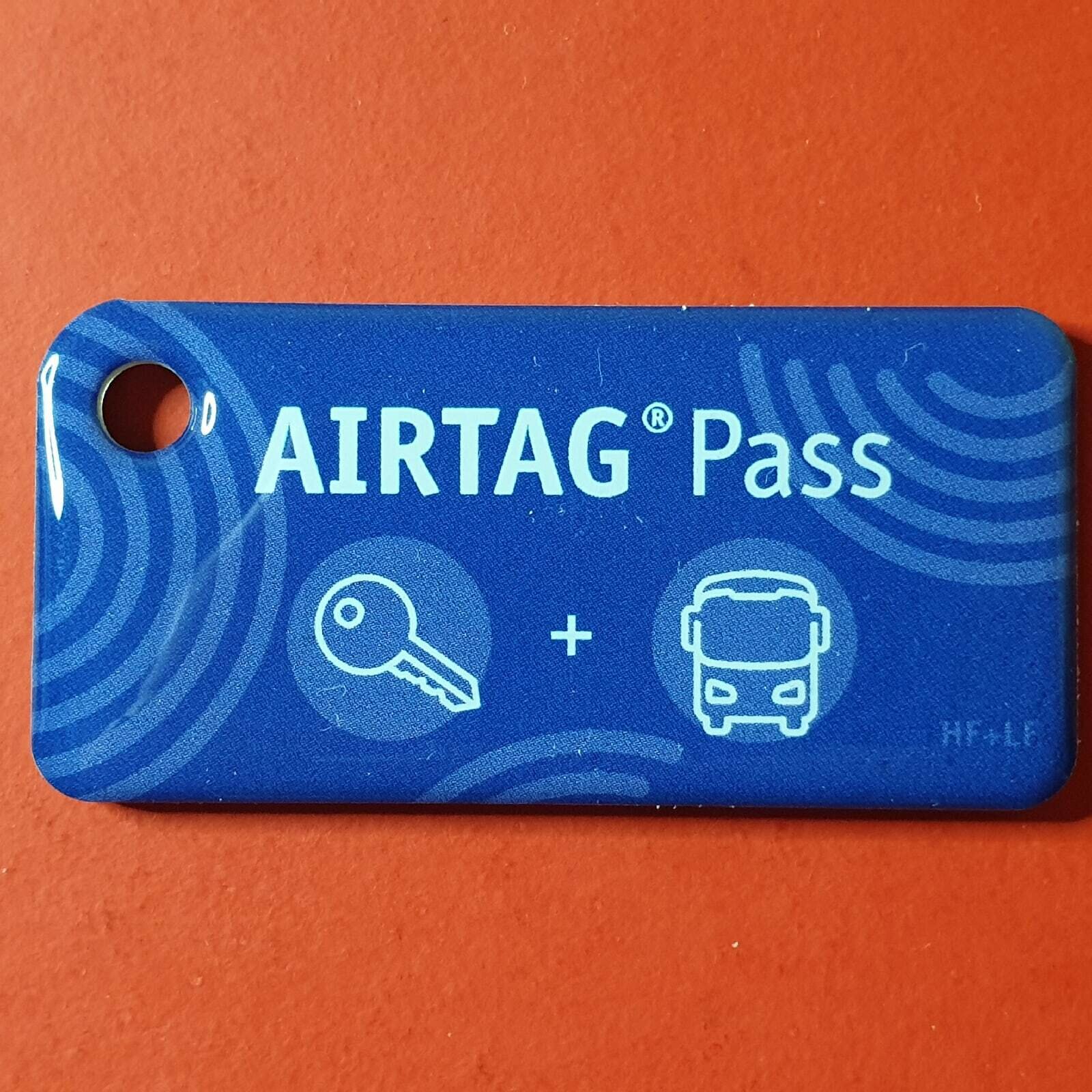 Брелок с функционалом карты Тройка-Стрелка + ключ для домофонов AIRTAG Pass (синий)