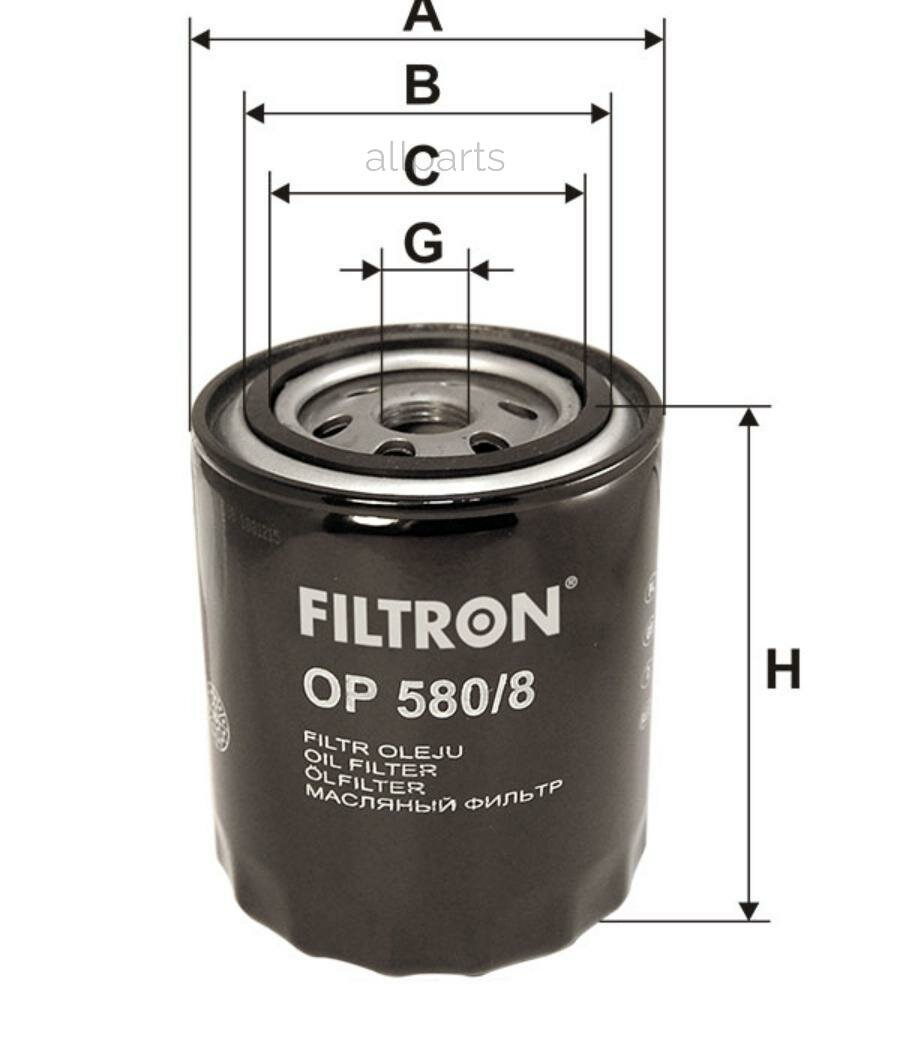 FILTRON OP580/8 Фильтр масляный FILTRON OP580/8