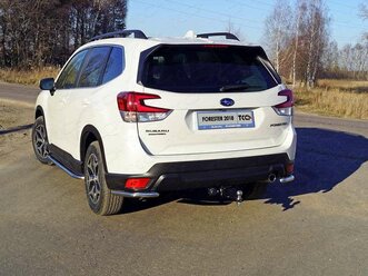 Защита задняя (уголки длинные) 42,4 мм Компания ТСС SUBFOR18-34 Subaru Forester (SK) 2018-