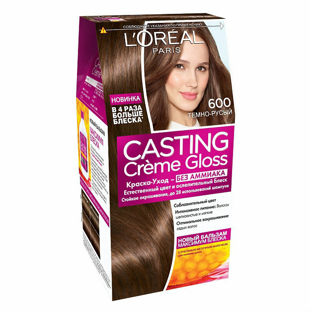 Loreal Краска для волос Casting Creme Gloss 600 Темно-русый, 1 шт