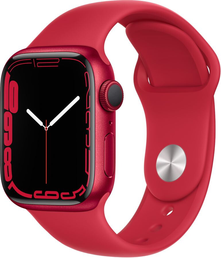 Смарт-часы Apple Watch Series 7 A2473, 41мм, красный / красный [mkn23ll/a]