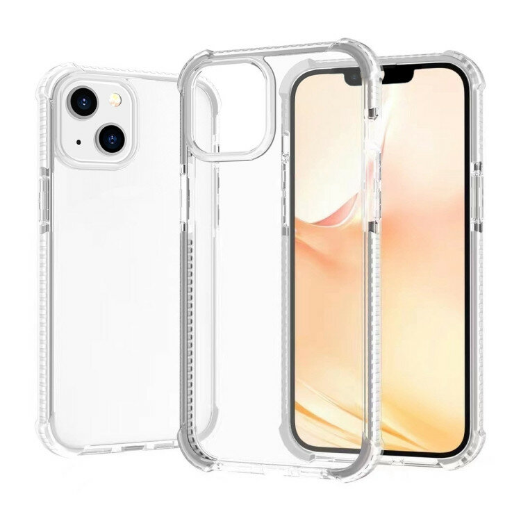 фото Противоударный чехол бампер для iPhone 14 Pro Max с прозрачной акриловой панелью (White)