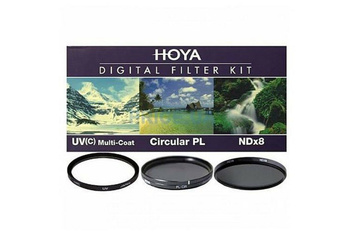 Набор из 3 фильтров Hoya (UV(C) HMC Multi, PL-CIR, NDX8) 82mm