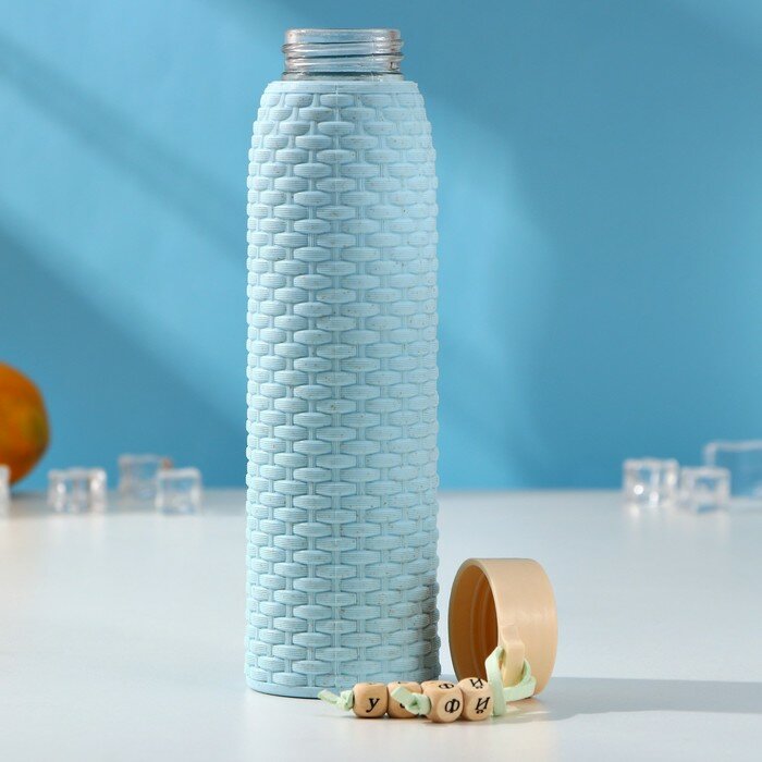 Бутылка для воды стеклянная «Леди», 360 мл, h=21 см, цвета микс - фотография № 2