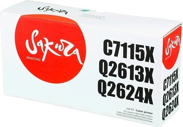 Картридж SAKURA SAC7115X/Q2613X/2624X для HP LaserJet 1000/1150/1200/1200n/1200se/1220/1220se/1300/ .