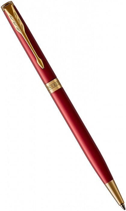 Parker 1931477 Шариковая ручка parker sonnet slim core k439, lacquer intense red gt